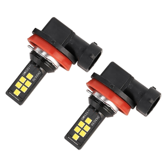 2 PCS H11 DC9-16V / 3.5W / 6000K / 320LM Car Auto Fog Light 12LEDs SMD-ZH3030 Lamps, with Constant Current, H11