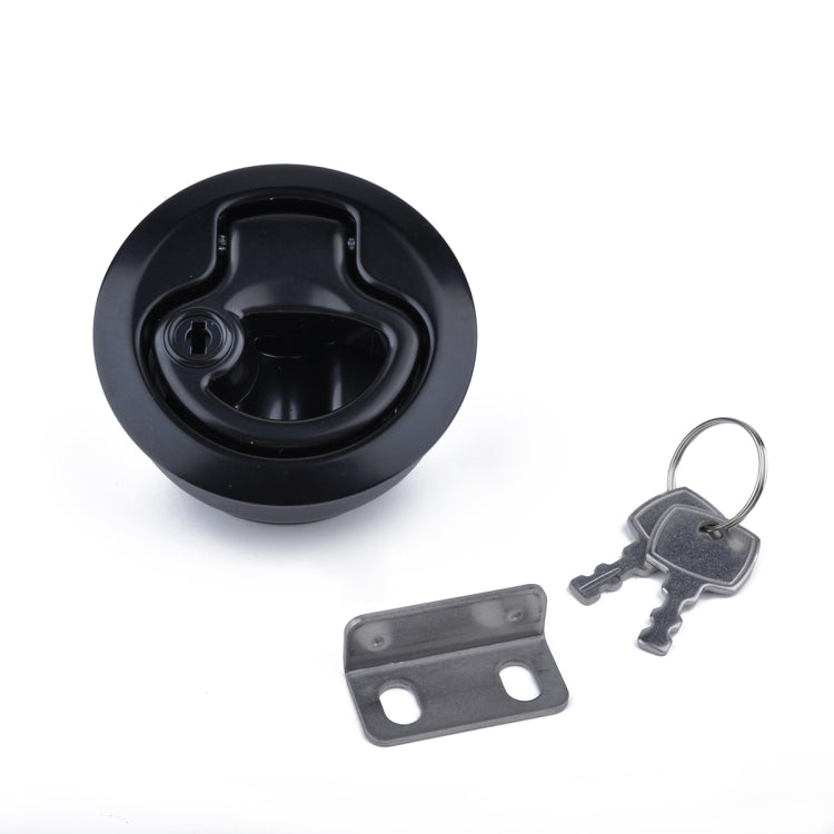 RV / Yacht / Washroom Door Catch Latch Release Cupboard Door Stop Drawer Cabinet Locker, with Key, Black, with Key