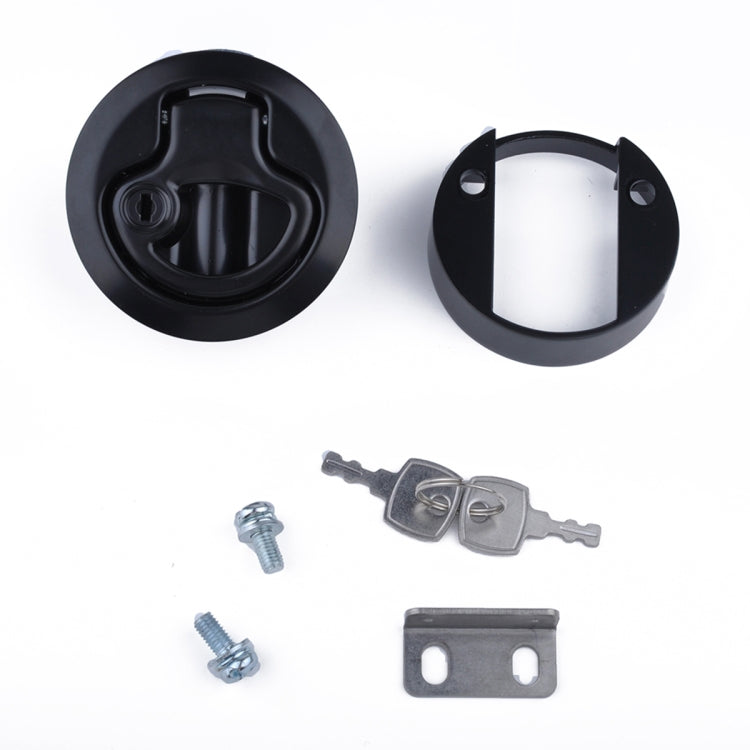 RV / Yacht / Washroom Door Catch Latch Release Cupboard Door Stop Drawer Cabinet Locker, with Key, Black, with Key