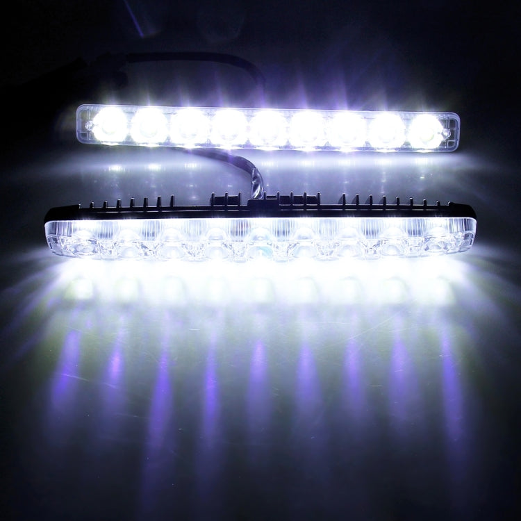 2 PCS LD-008 5730-9SMD 15W 1500 LM 7000K White Light Daytime Running Light.DC 12V, White Light+15W 1500LM/7000K