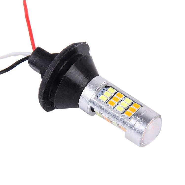 2 PCS 1156/BA15S/BAU15S 10W 1000 LM 6000K White + Yellow Light DRL&Turn Light with 42 SMD-2835-LED Lamp,DC 12-24V, 1156 42 SMD-2835-LED Lamp