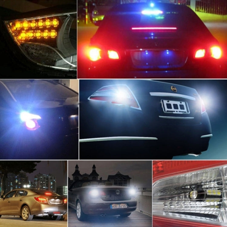 2 PCS T20/7440 10W 1000LM 6000K White + Yellow Light DRL&Turn Light with 20 SMD-5730-LED Lamps,DC 12-24V, T20 20 SMD-5730-LED Lamps