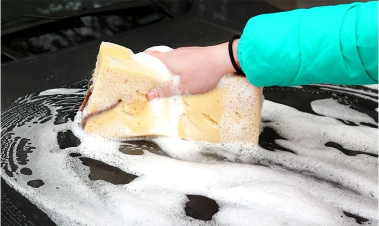 Car Care Wear-resistant Brown Soft Sponge Car Wash Cleaning Pad(Yellow), 5 PCS Wash Cleaning Pad(Yellow)