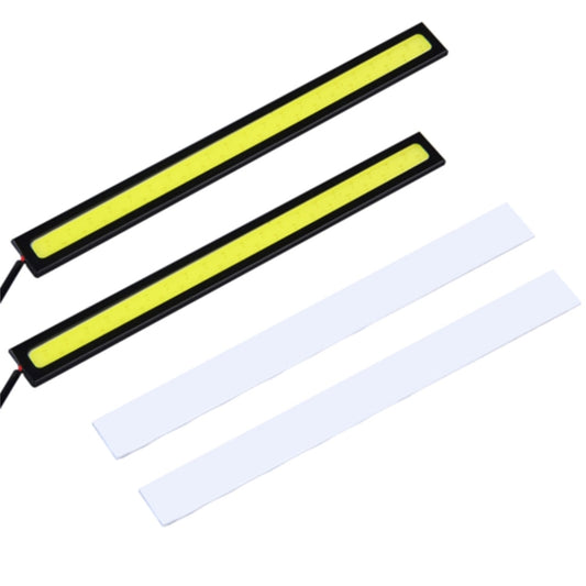 2 PCS 6W 400 LM 6000K DRL COB White Light Bar Car Light Source Waterproof Daytime Running Lights, DC 12V, White Light+6W 400LM/6000K