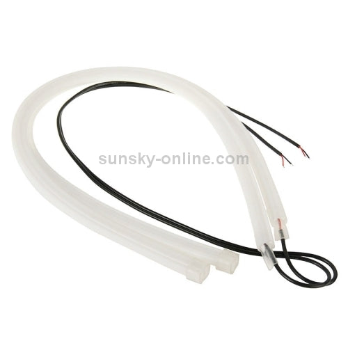 2 PCS 12V Car Daytime Running Lights Soft Article Lamp, Blue Light, Length: 30cm, 30cm