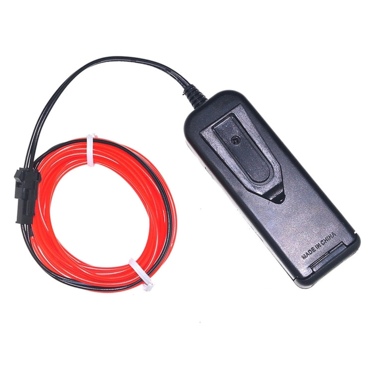 YouOKLight Neon EL Cold Round Flexible Strip Light with 3V Battery Box for Dance Party Car Decoration, Length: 3m, 3M Blue Light, 3M Grenn Light, 3M Red Light