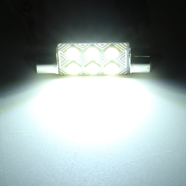 2 PCS 39mm DC12V / 1.5W / 6000K / 110LM 8LEDs SMD-3030 Car Reading Lamp Dome Light, with Decoder, 39mm