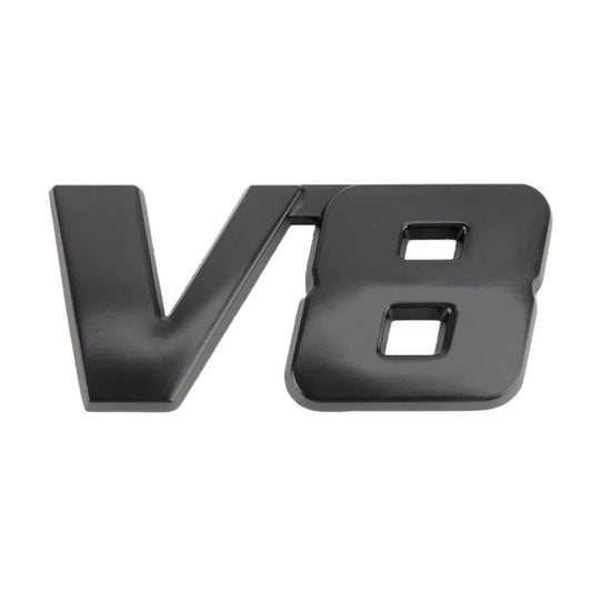 V8 Connect Shape Car Metal Body Decorative Sticker, Size : S, V8 Connect Shape, Size : S (Black)
