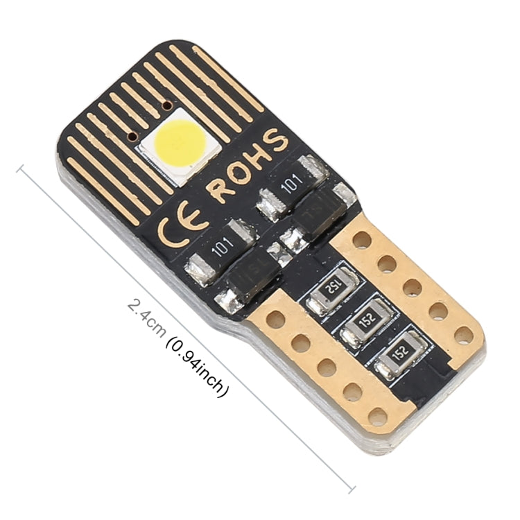 2 PCS T10 / W5W / 168 / 194 DC12V / 1.3W / 6000K / 110LM 2LEDs SMD-3030 Car Clearance Light, with Decoder, 2LEDs SMD-3030