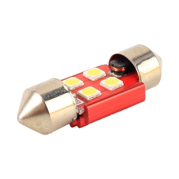 2 PCS 31mm DC12V / 1.6W / 6000K / 130LM 4LEDs SMD-3030 Car Reading Lamp, 31mm