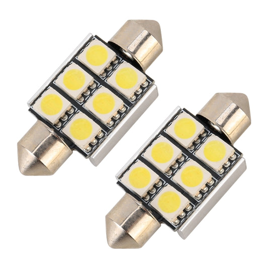 10 PCS 36mm DC12V / 2W / 7000K / 80LM 6LEDs SMD-5050 Car Reading Lamp, 36mm, 6LEDs SMD-5050