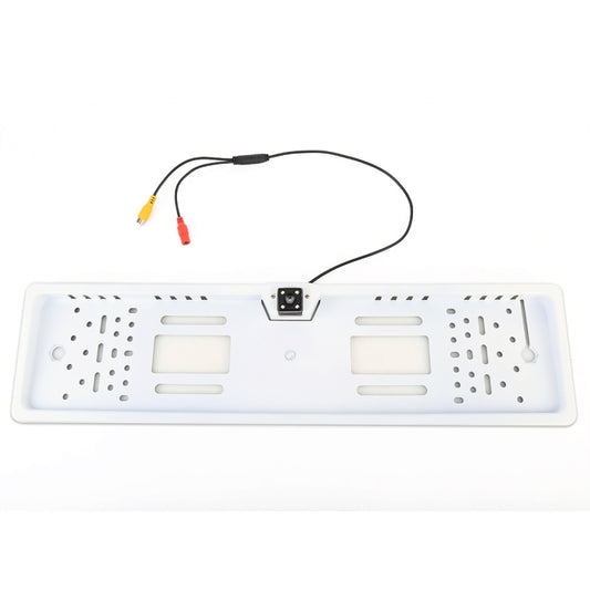 JX-9488 720x540 Effective Pixel NTSC 60HZ CMOS II Universal Waterproof Car Rear View Backup Camera with 2W 80LM 5000K White Light 4LED Lamp, DC 12V, Wire Length: 4m, White, Silver