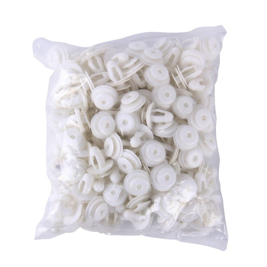 100 Rivets en plastique pour trous, attaches, clips à poussoir