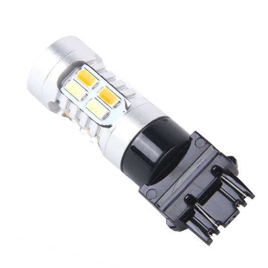 2 PCS T25/3157 10W 1000 LM 6000K White + Yellow Light Turn Signal Light with 20 SMD-5730-LED Lamps And Len. DC 12-24V, T25 with 20 SMD-5730-LED Lamps