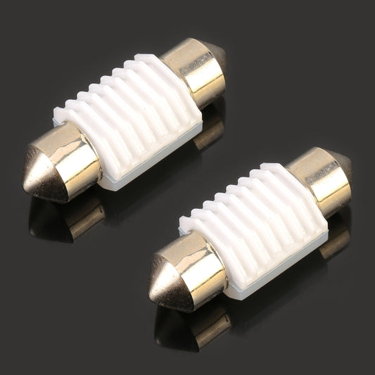 2 PCS 31mm DC12V 1.7W 6000K 135LM 2LEDs SMD-3030 Car Reading Lamp, with Decoder, 31mm, with Decoder