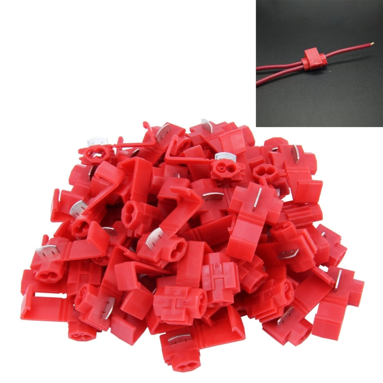 50 PCS Quick Splice Solderless Wire Terminals Connector, Red