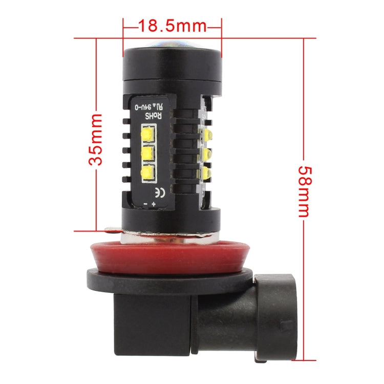 2 PCS MZ 10W 1080 LM 5500K H8/H11 12 XB-D LED Car Front Fog Lights Car Car Fog Light Auto Daytime Running Lights, DC 12-24V, H8/H11