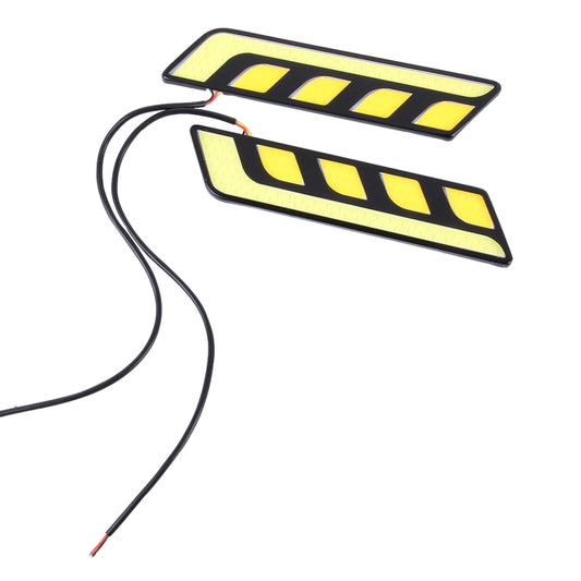 2 PCS DC 12V 10W 800LM 5500K Car DRL Daytime Running Lights Lamp,Cable Length:25cm(White Light + Yellow Light), Multi-Color+10W 800LM/5500K