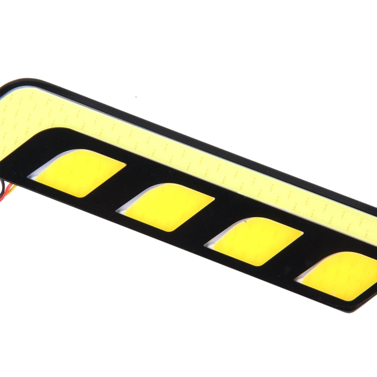 2 PCS DC 12V 10W 800LM 5500K Car DRL Daytime Running Lights Lamp,Cable Length:25cm(White Light + Yellow Light), Multi-Color+10W 800LM/5500K