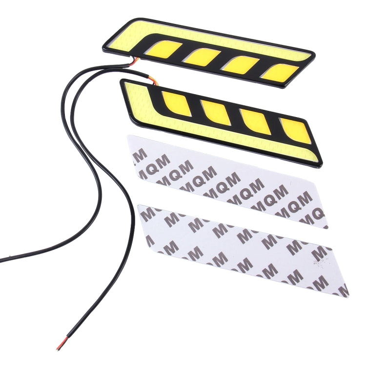 2 PCS DC 12V 10W 800LM 5500K Car DRL Daytime Running Lights Lamp,Cable Length:25cm(White Light + Yellow Light), Multi-Color+10W 800LM/5500K