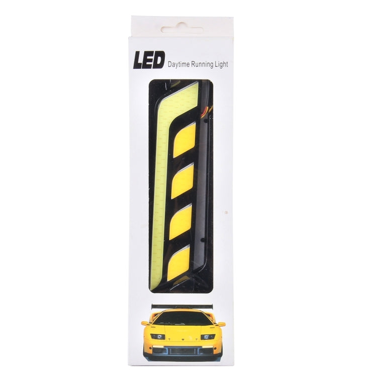 2 PCS DC 12V 10W 800LM 5500K Car DRL Daytime Running Lights Lamp,Cable Length:25cm(White Light + Yellow Light), Multi-Color+10W 800LM/5500K
