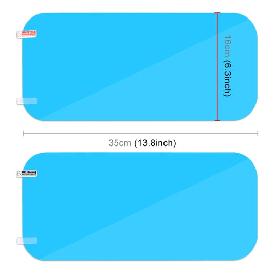 Truck PET Rearview Mirror Protective Window Clear Anti-fog Waterproof Rain Shield Film, Rain Shield Film