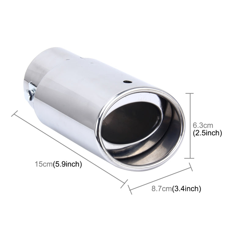 6046 Car Automobile Exhaust Pipe Muffler Modification Stainless Steel Tail Pipes (Inner Diameter 61mm), 6046 61mm