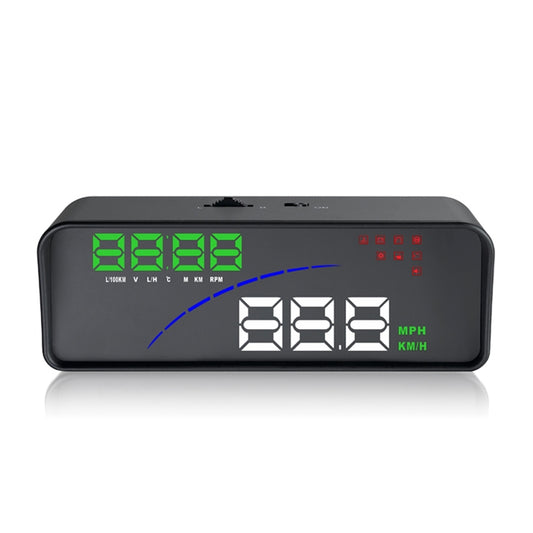 P9 HUD 3.6 inch Car OBD2 Smart Digital Meter with Multi-color, Speed & RPM & Water Temperature & Oil Consumption & Driving Distance / Time & Voltage Display, Over Speed Alarm, Low Voltage Alarm, Kilometers & Miles Switching, Light Sensor Functions, P9
