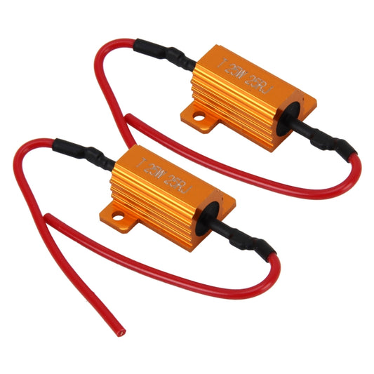 2 PCS Car Canbus Error Canceller Decoder Load Resistor LED 25W 25 Ohm No Blinking Decoder, 25W 25 Ohm