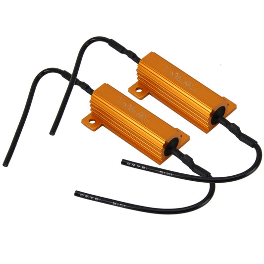 2 PCS Car Canbus Error Canceller Decoder Load Resistor LED 50W 6 Ohm No Blinking Decoder, 50W 6 Ohm