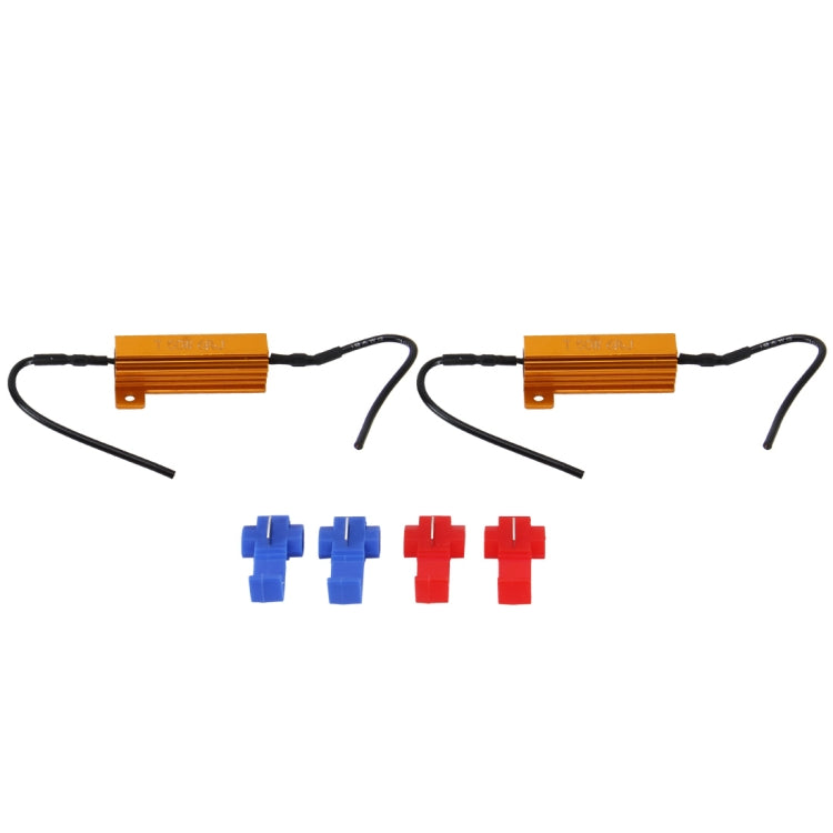 2 PCS Car Canbus Error Canceller Decoder Load Resistor LED 50W 6 Ohm No Blinking Decoder, 50W 6 Ohm