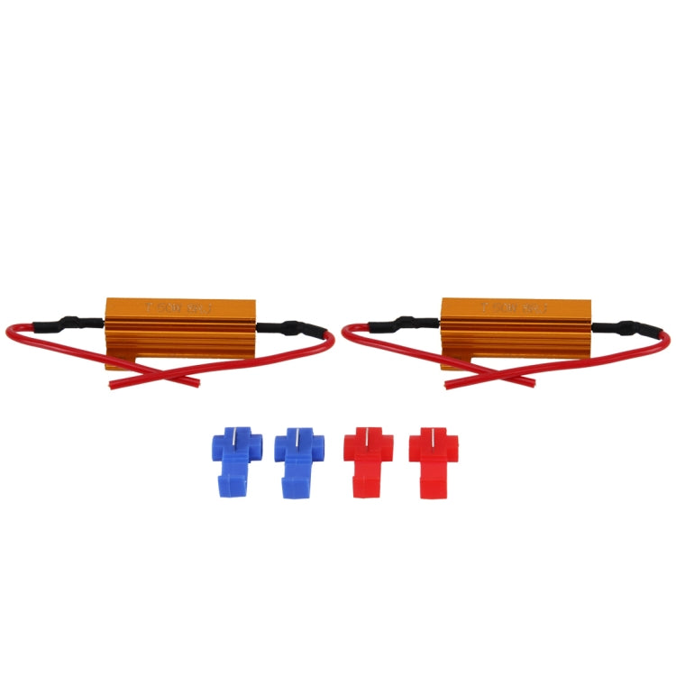 2 PCS Car Canbus Error Canceller Decoder Load Resistor LED 50W 8 Ohm No Blinking Decoder, 50W 8 Ohm