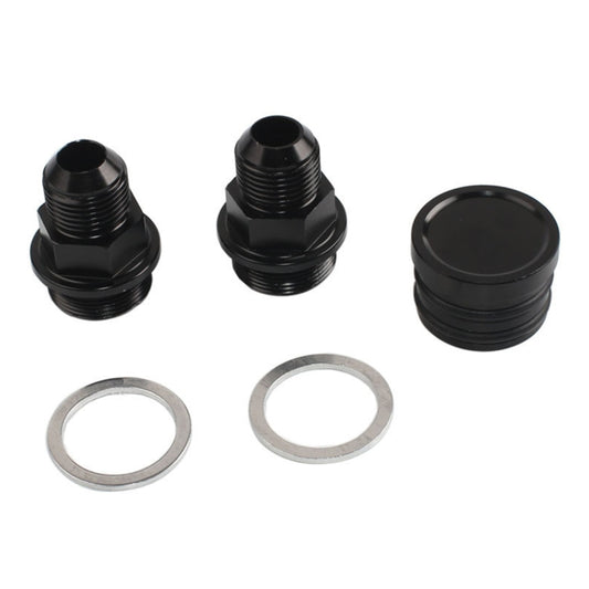 M28~10AN Black Engine Rear Block Breather Fitting Adapter for Honda Oil Catch Can B16 B18C, For Honda Oil Catch Can B16 B18C