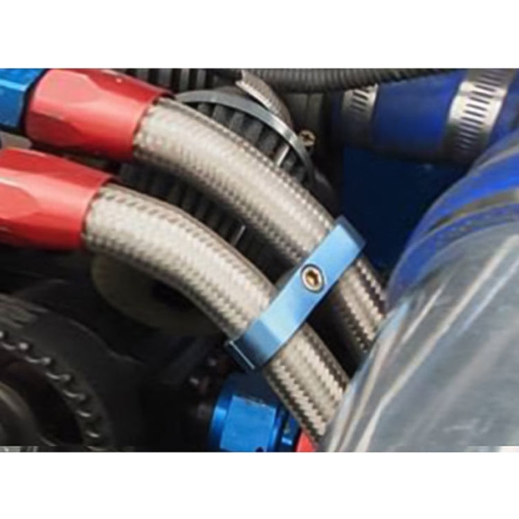 AN10 Automotive 2-hole High Pressure Tubing Fixing Clip Car Tubing Clamp Aluminum Alloy Clip Tubing Separator, Random Color Delivery, AN10