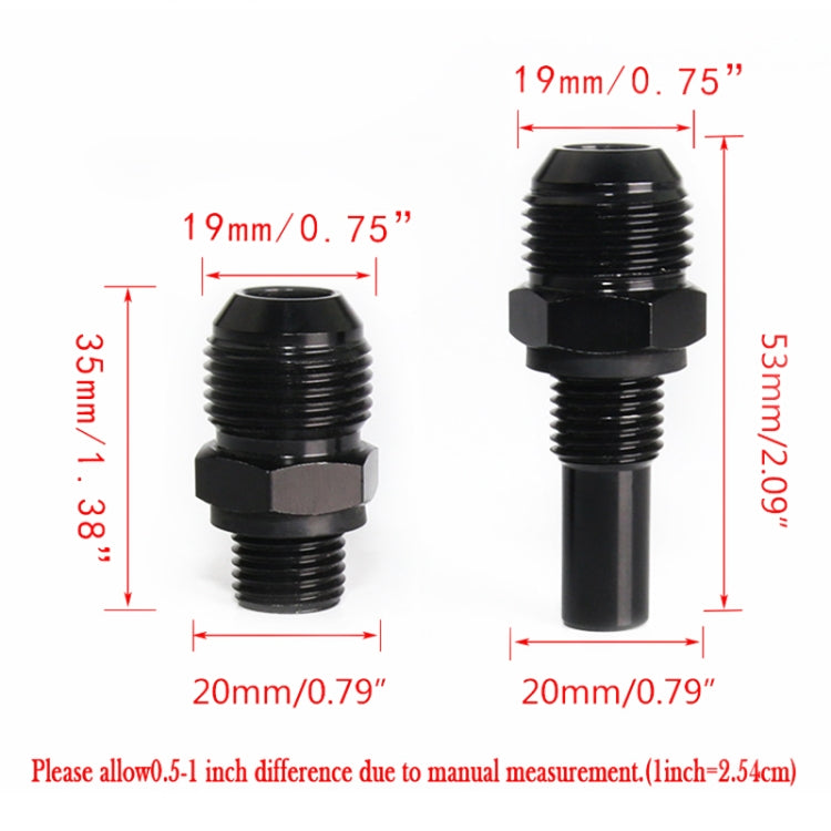 2 PCS Car Transmission Oil Cooler Adapters AN8-1/4NPS Threaded Joints, AN8-1/4NPS