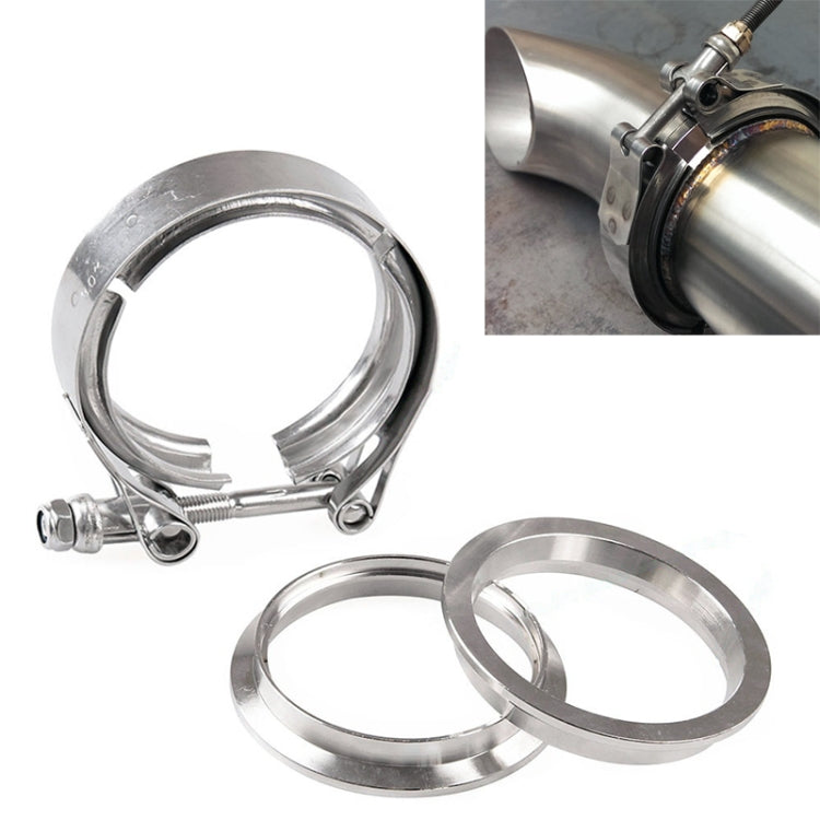 4 inch Car Turbo Exhaust Downpipe V-Band Clamp Stainless Steel 304 Flange Clamp, 4 inch V-Band Clamp
