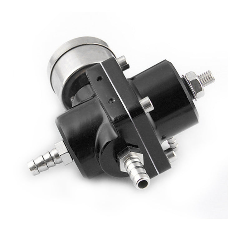 0-140PSI Universal Car Fuel Pressure Regulator with Gauge Adjustable Oil Pressure Regulator, 0-140PSI