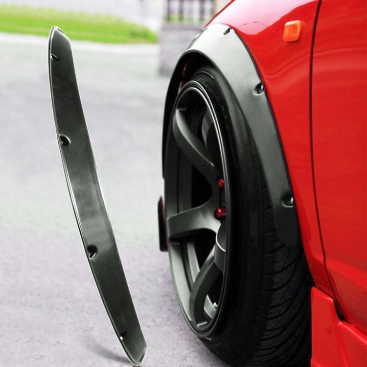 4 PCS Car Universal Fender Flares Wheel Eyebrow Black Not Painted Wheel Eyebrow, Black Not Painted