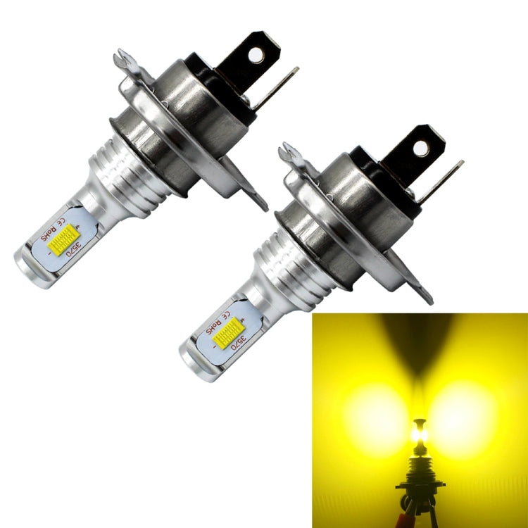 2 PCS H4 72W 1000LM 6000-6500K Super Bright White Light Car Fog LED Bulbs, DC 12-24V, H4
