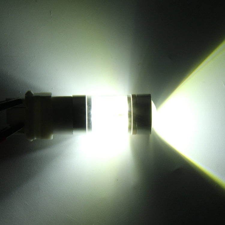 2 PCS T25/3157 Dual Wires 2300 LM 6000K 30W White Light 6 LED CREE Canbus Car Brake Light Bulb, DC 12V, T25