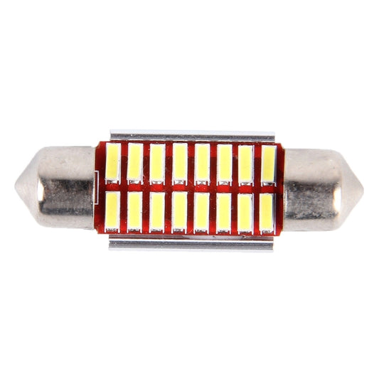 2 PCS DC 12V 3W 36MM Bicuspid Car Door Lamps Registration Mark light Dashboard Dome Door Lights LED Reading Lamp with 16 LED SMD 3014 Lights White, 36MM