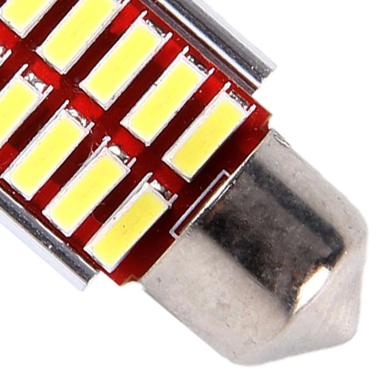 2 PCS DC 12V 3W 36MM Bicuspid Car Door Lamps Registration Mark light Dashboard Dome Door Lights LED Reading Lamp with 16 LED SMD 3014 Lights White, 36MM