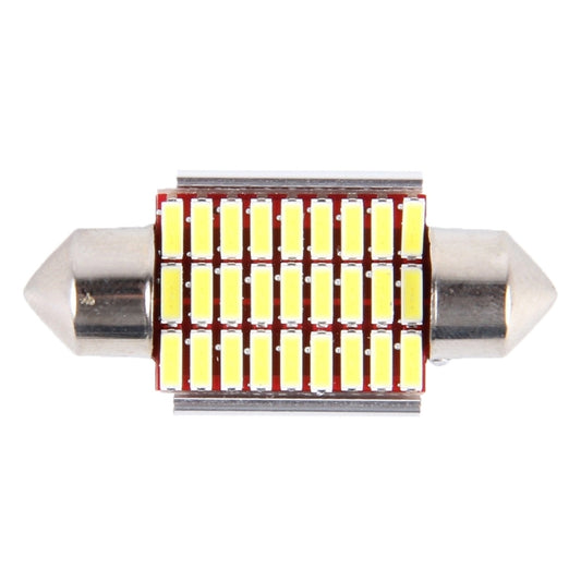 2 PCS DC 12V 6W 36MM Bicuspid Car Door Lamps Registration Mark light Dashboard Dome Door Lights LED Reading Lamp with 27 LED SMD 3014 Lights White, 36MM