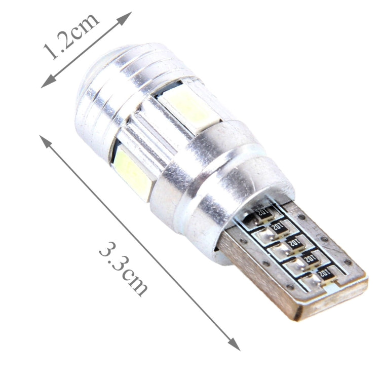 2PCS T10 3W Ice Blue Light 6 SMD 5630 LED Error-Free Canbus Car Clearance Lights Lamp, DC 12V, 6 SMD 5630 LEDs