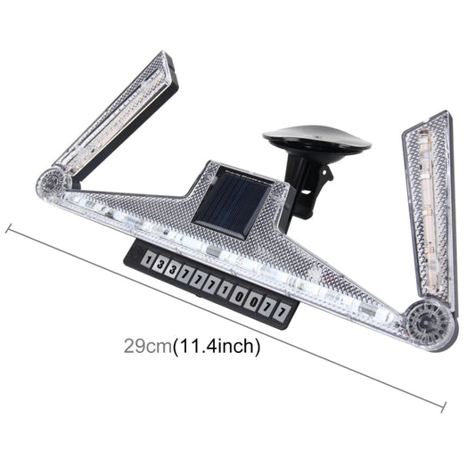 Solar Anti Collision Cupule Ranger Lamp Car Taillight LED Flash Warning Light Caution Light Foldable Solar Cupule Warning Lamp with Temporary Parking License, CS-N14