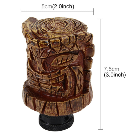 Universal Wood Avatar Shape Car Shift Lever Resin Modified Gear Knobs, Wood Avatar Shape