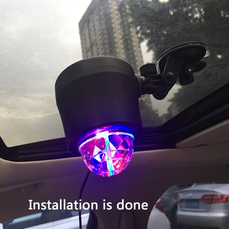 5V 6W Colorful Car Decoration DJ Light Sound Activated Rotating Strobe Effect Atmosphere Light Star Music Light Lamp with 6 RGB LED Lights, Cable Length:4m, Sound Activated Rotating Atmosphere Light