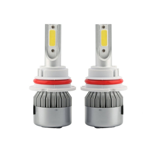 2pcs 9004 18W 1800LM 6000K Waterproof IP68 Car Auto LED Headlight with 2 COB LED Lamps, DC 9-36V, 9004
