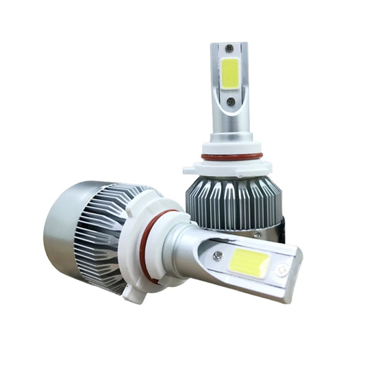 2 PCS C9 9006 18W 1800LM 6000K Waterproof IP68 Car Auto LED Headlight with 2 COB LED Lamps, DC 9-36V, 9006