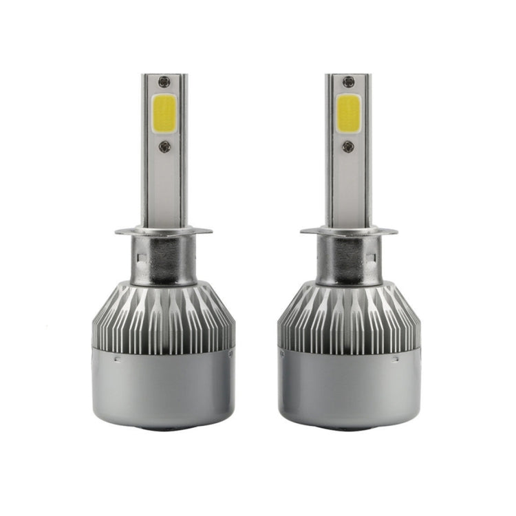 2pcs H1 18W 1800LM 6000K Waterproof IP68 Car Auto LED Headlight with 2 COB LED Lamps, DC 9-36V, H1